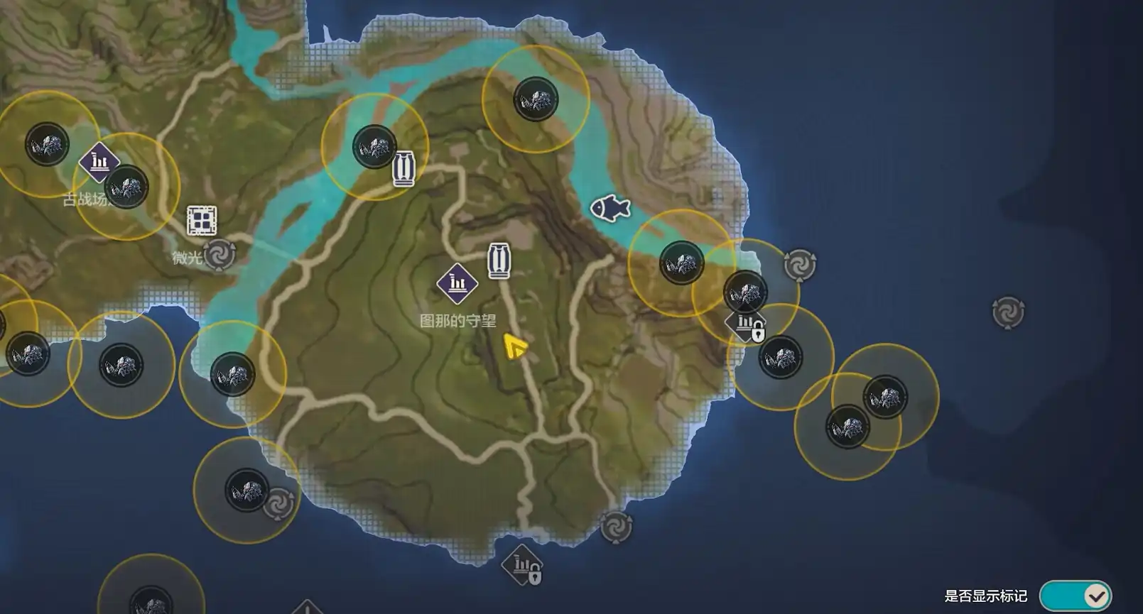 荒野起源地图点位怎么看,荒野起源地图功能详解