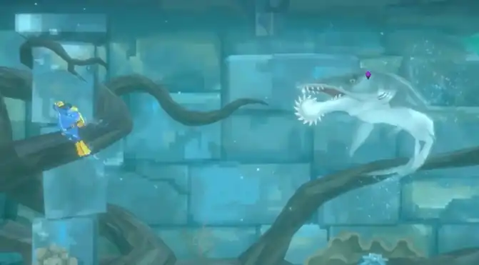 潜水员戴夫旋齿鲨打法介绍-潜水员戴夫手机版旋齿鲨怎么打-泡玩网