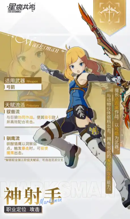 星痕共鸣神射手解析-星痕共鸣神射手职业介绍-泡玩网