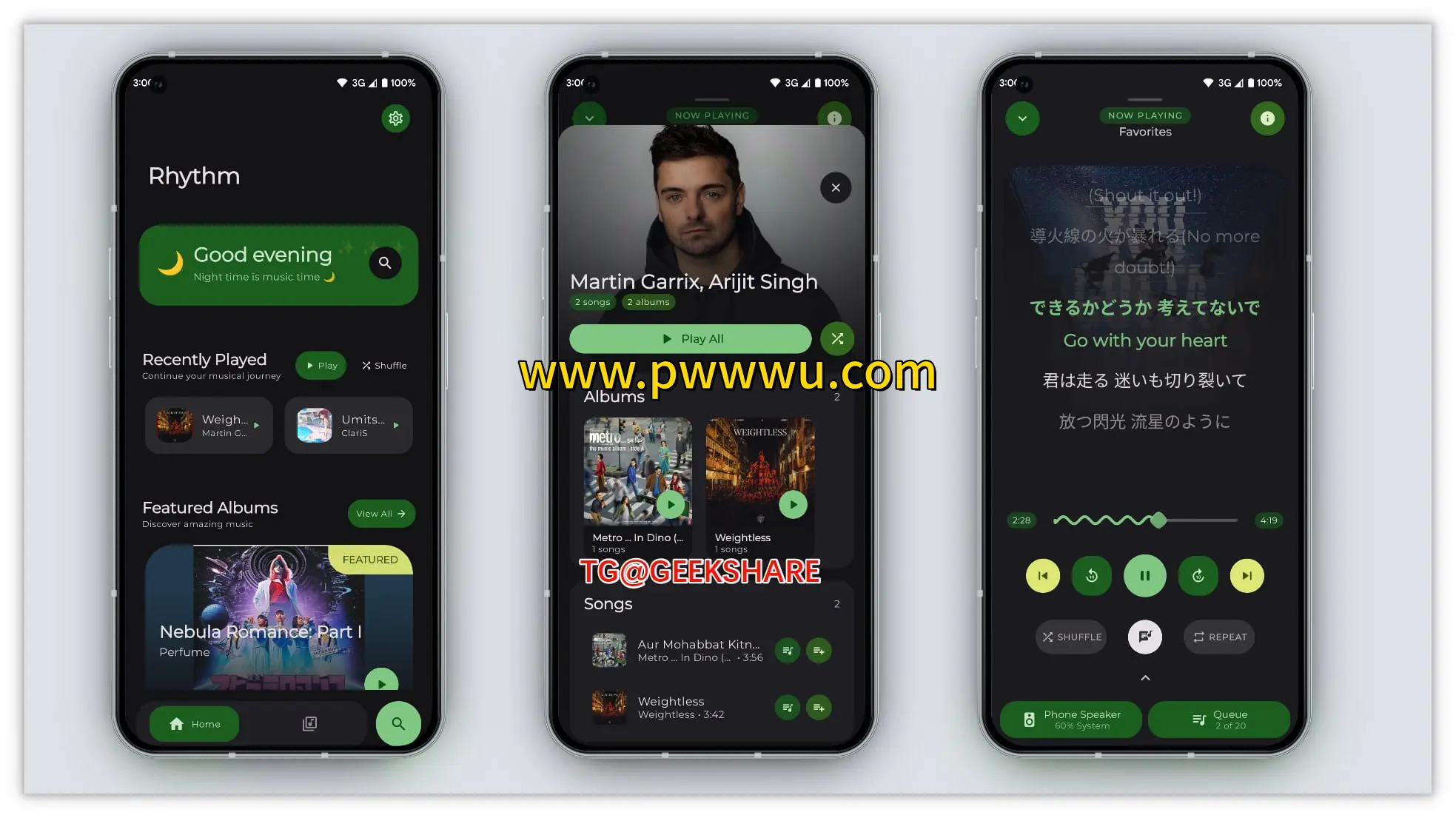 开源安卓音乐播放器Rhythm支持FLAC等格式本地播放-泡玩网