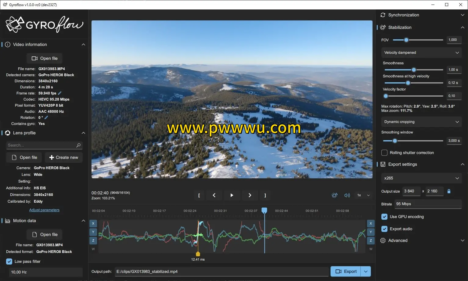 开源视频稳定工具Gyroflow分享 基于陀螺仪数据增强防抖效果-泡玩网