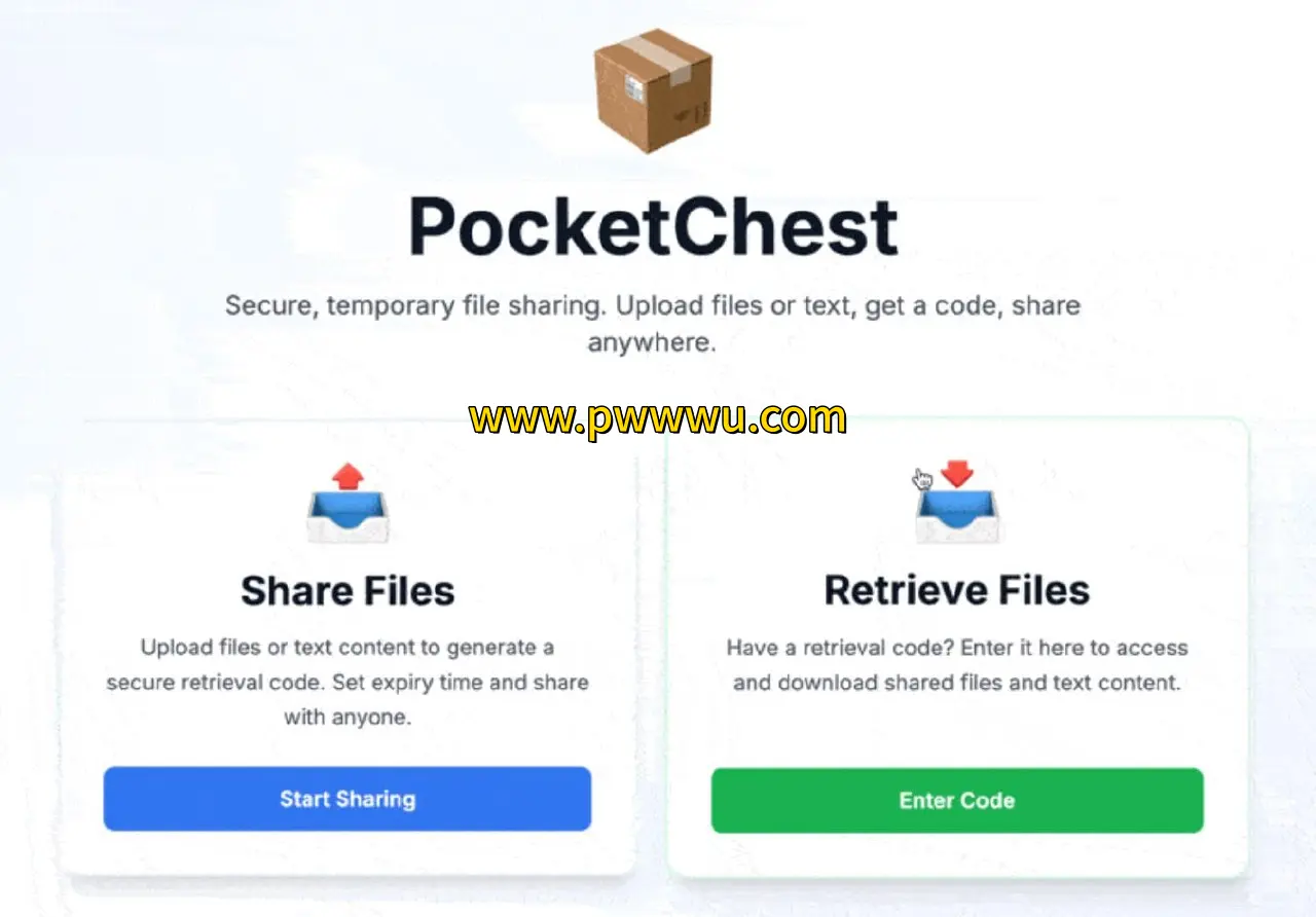 Cloudflare文件共享服务PocketChest临时图书传输解决方案-泡玩网