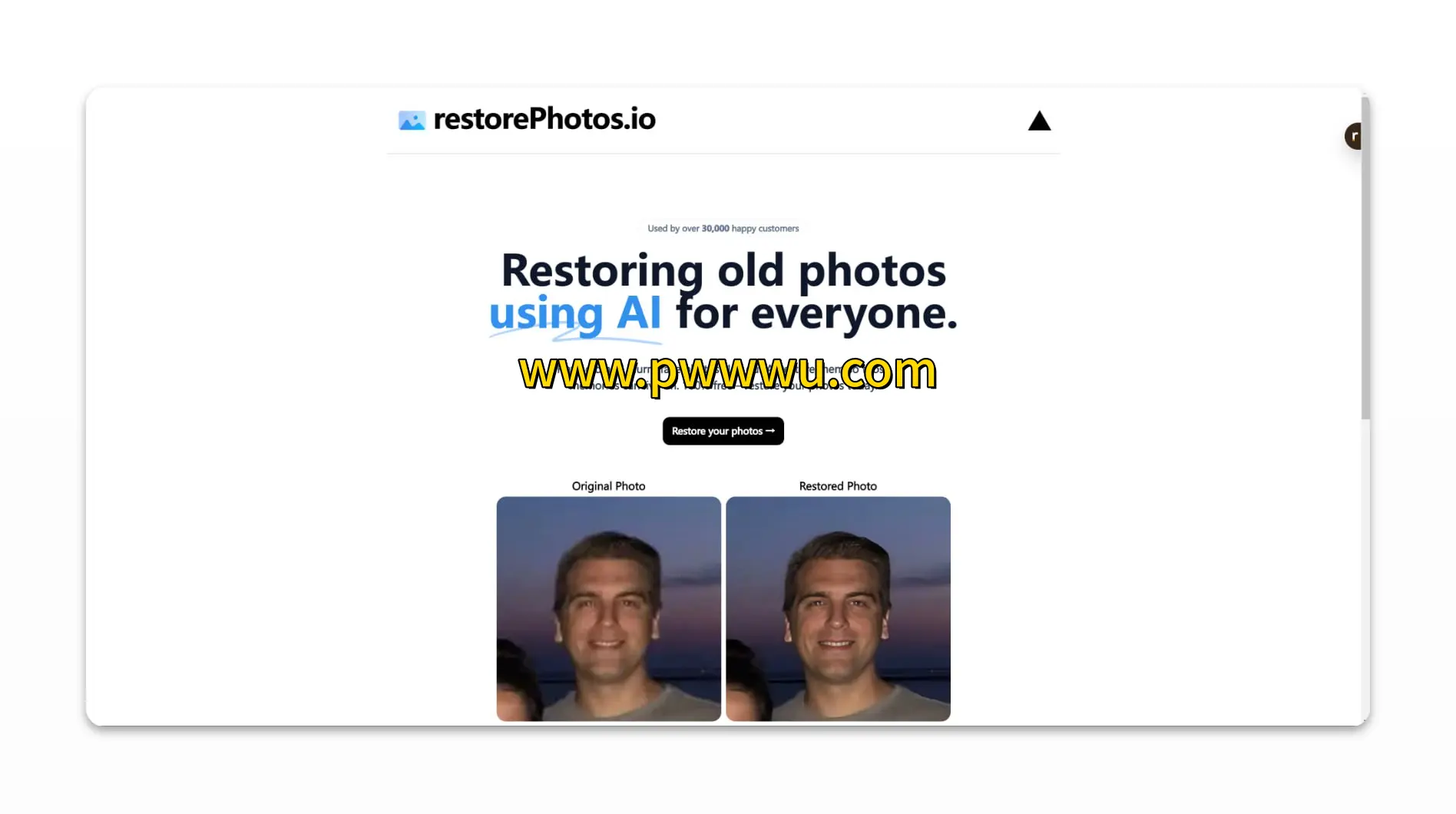 开源照片修复工具restorePhotos分享图像处理新选择-泡玩网