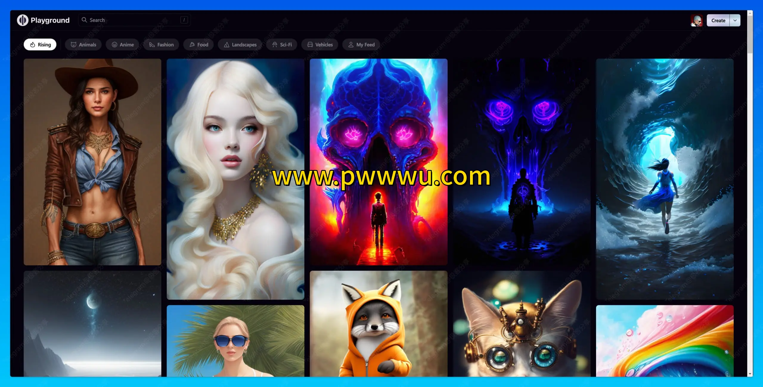 AI绘画网站Playground AI免费生成图片教程与Prompt分享-泡玩网