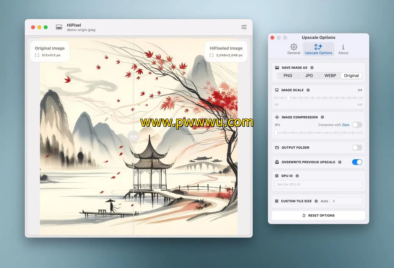 清朝老图专属AI图片放大工具HiPixel开源图像处理工具在macOS上的原生体验