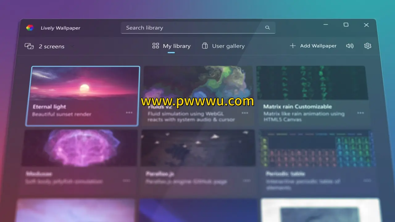 免费开源动态桌面软件Lively兼容Wallpaper Engine壁纸文件-泡玩网