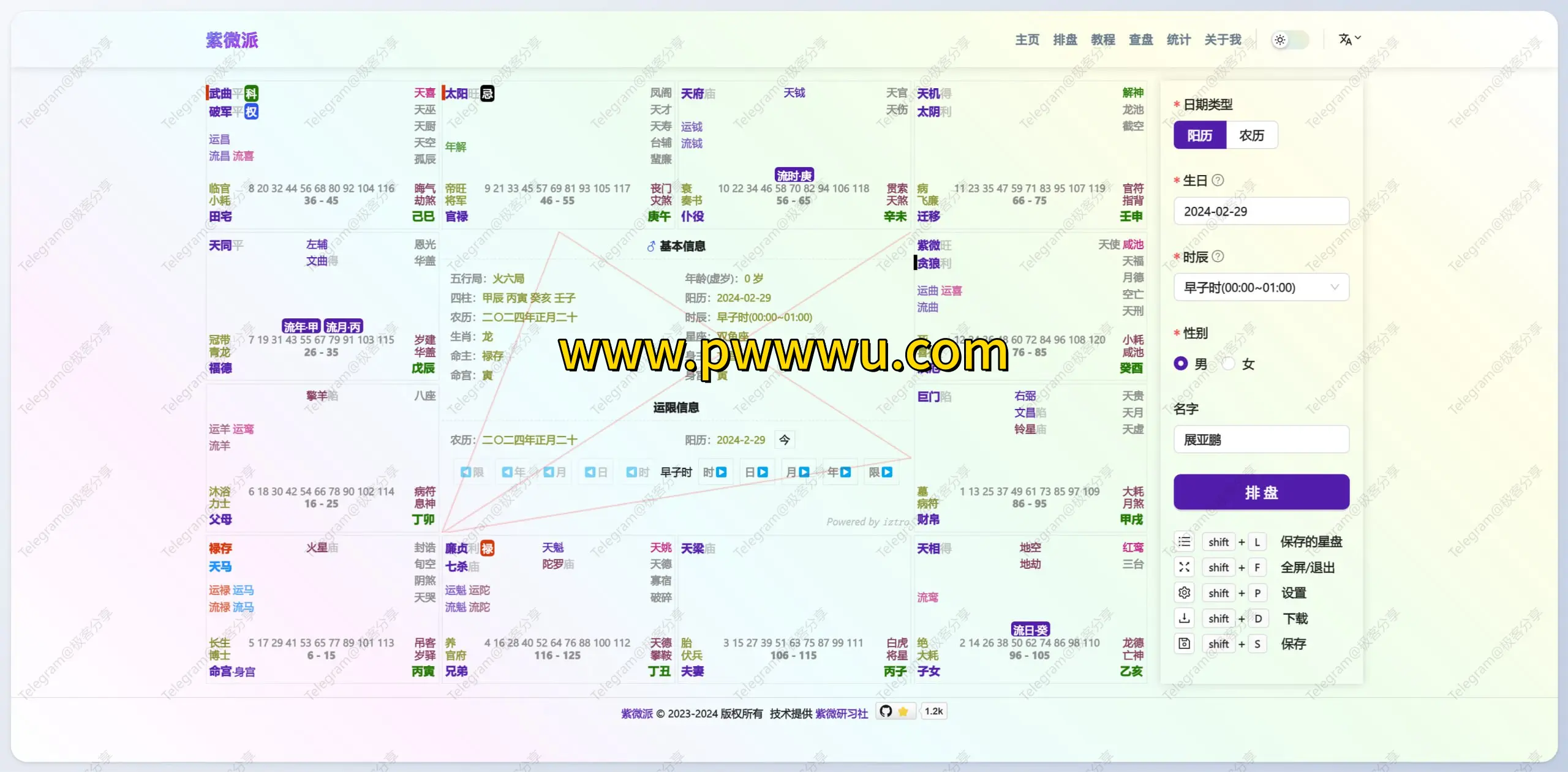 iztro开源紫微斗数排盘工具库文档与体验分享-泡玩网