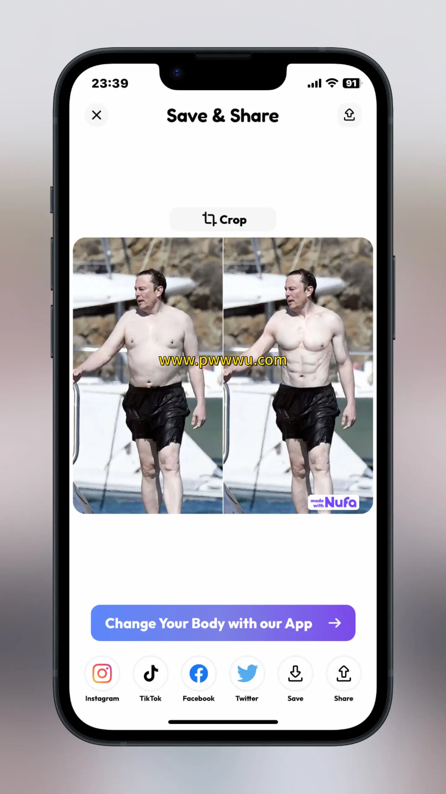 AI健身应用Nufa生成肌肉效果逼真 iOS版年费3999美元可考虑PS合成替代