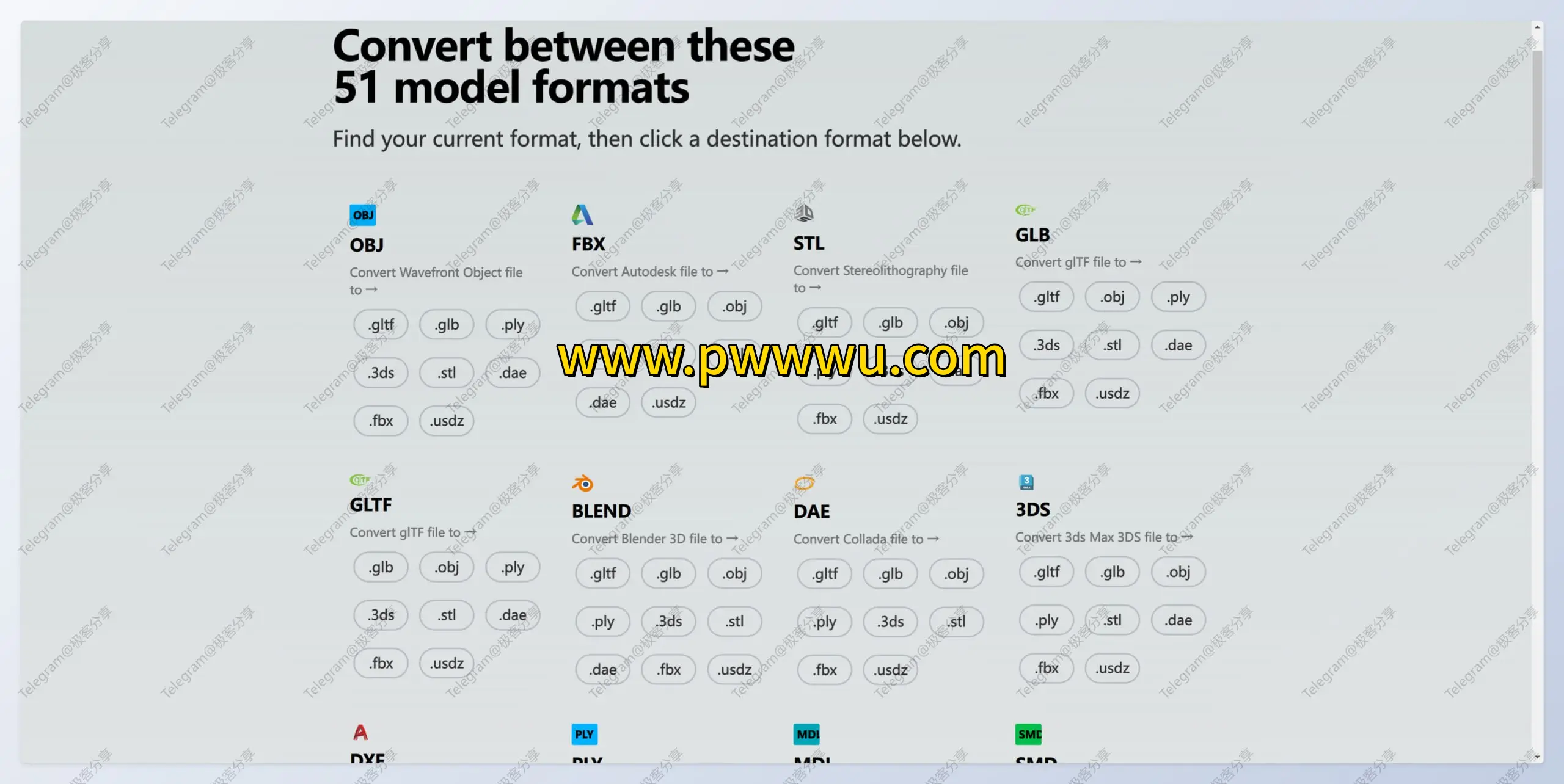 免费3D格式转换工具Convert3D支持400多种格式无需注册离线转换保障隐私安全-泡玩网