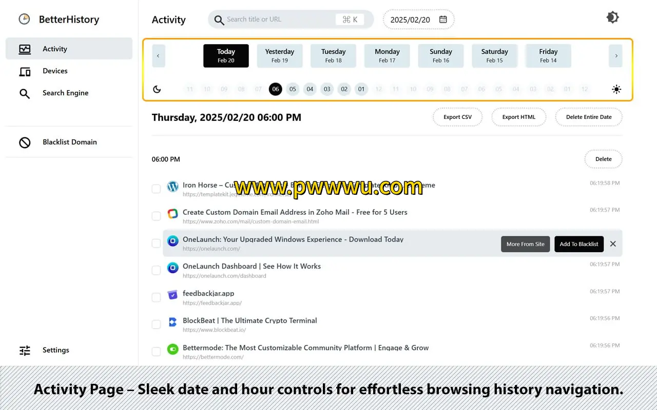 Better History 一款强大的浏览器历史记录管理插件分享-泡玩网