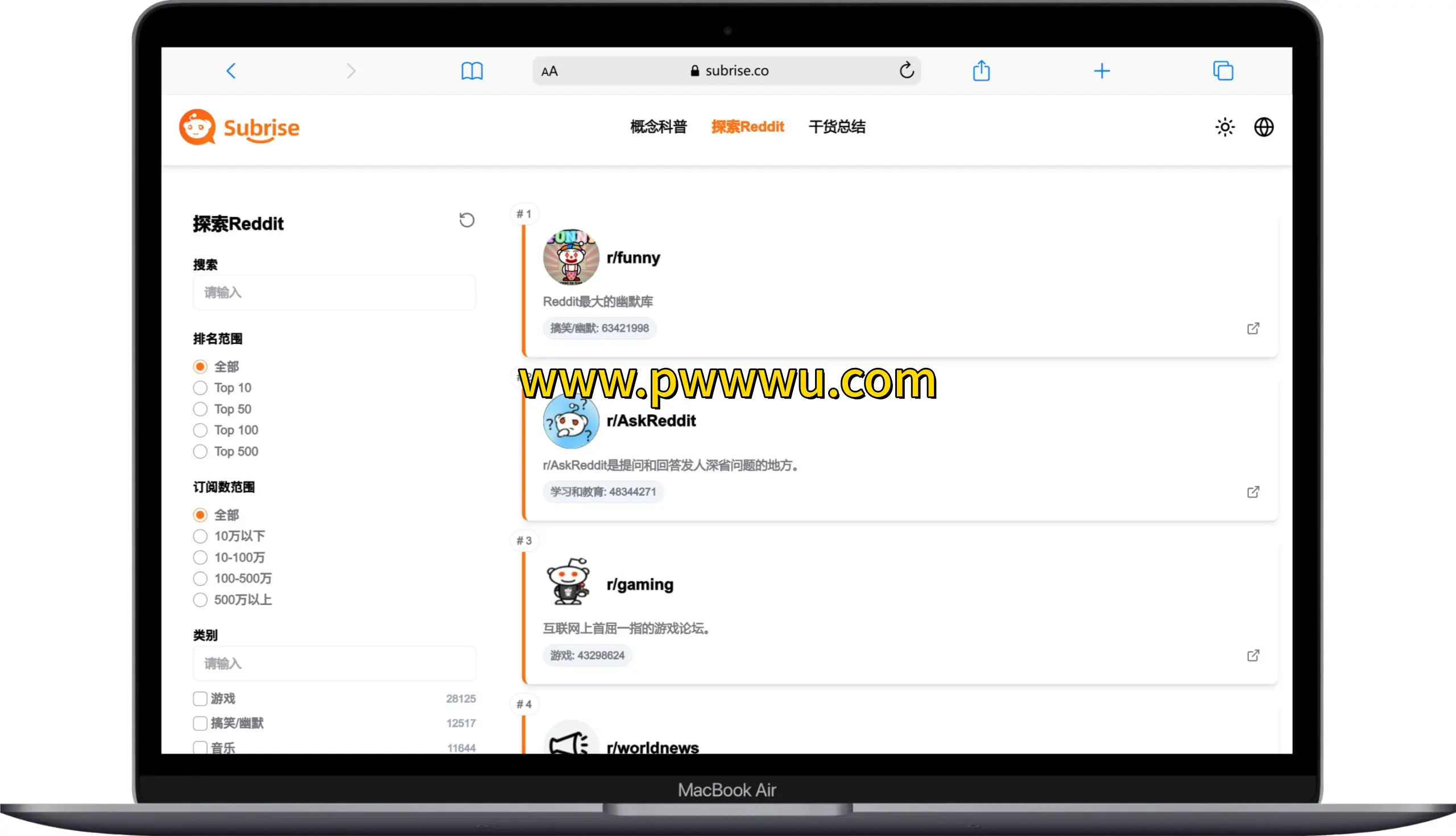 Subrise Reddit流量变现工具助力网站出海与内容推广-泡玩网