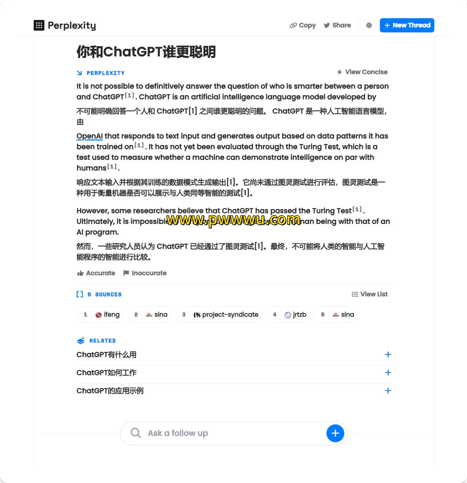 Perplexity AI 全球首个对话式搜索引擎使用指南