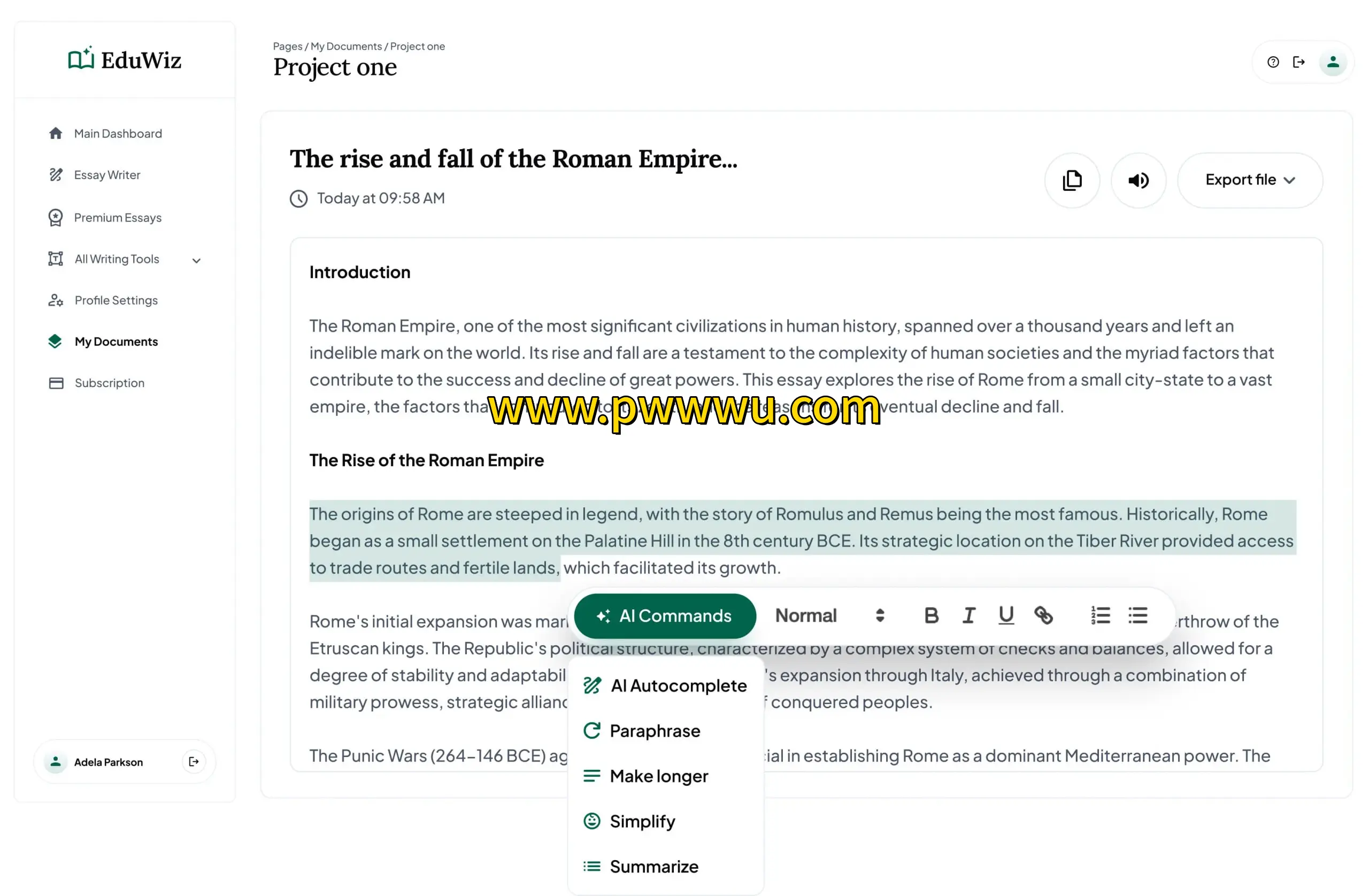 EduWiz AI写作工具免费论文生成与文本处理功能分享-泡玩网