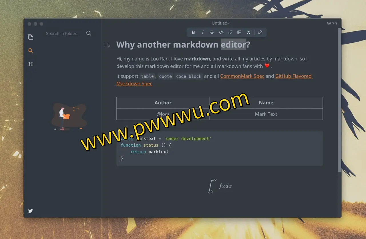 MarkText：速度与可用性并重的开源Markdown编辑器，写作无干扰，支持多样主题与格式输出-泡玩网