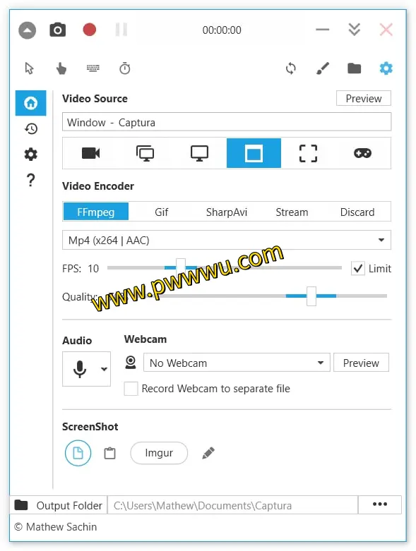 Capture：多功能开源免费电脑录屏软件，支持直播串流与GIF动图录制-泡玩网