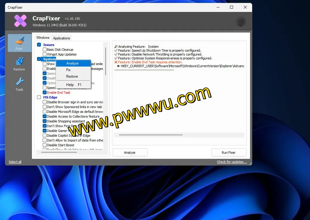 高效Windows优化工具CrapFixer：一键清理系统垃圾，恢复流畅性能-泡玩网
