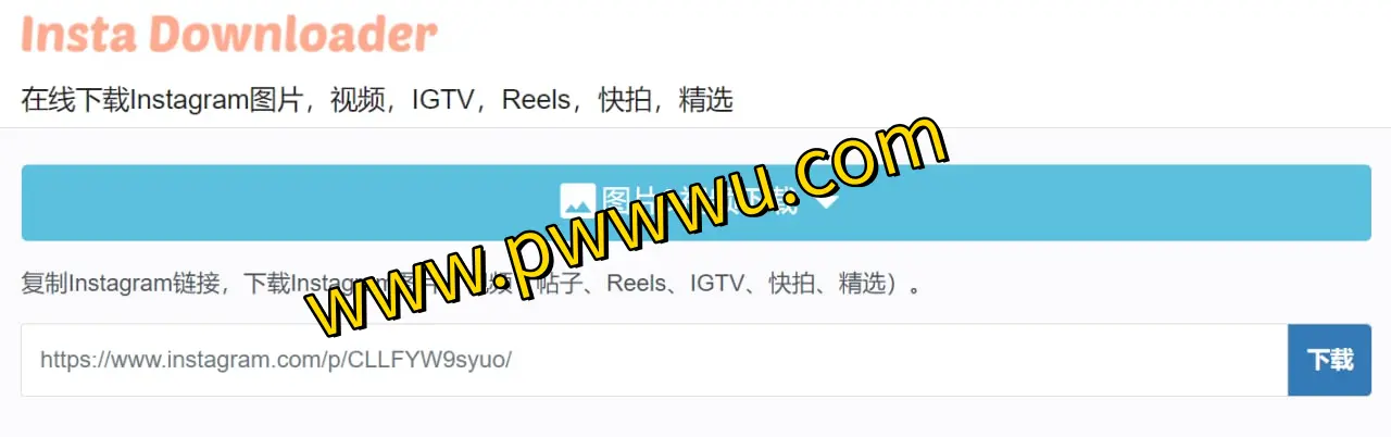 免费Instagram内容下载工具 - Insta Downloader-泡玩网