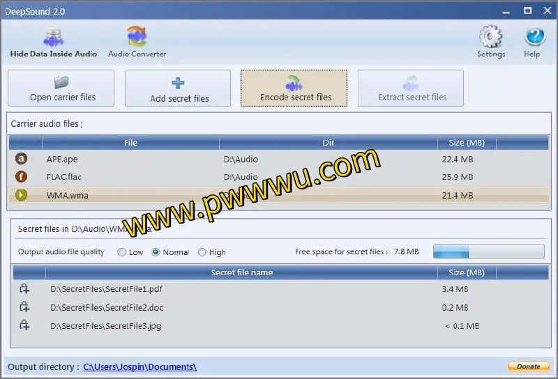 DeepSound：音频文件中的数据隐写工具，版权标记与高级加密一应俱全-泡玩网