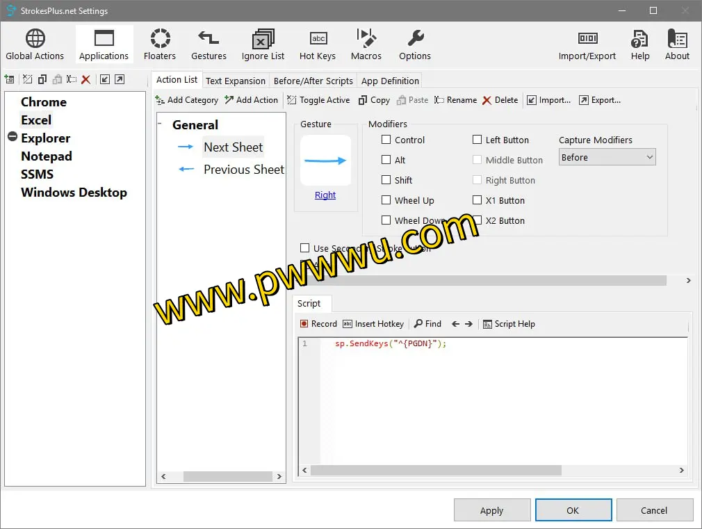 免费Windows鼠标手势工具：StrokesPlus.net，高效自动化您的操作