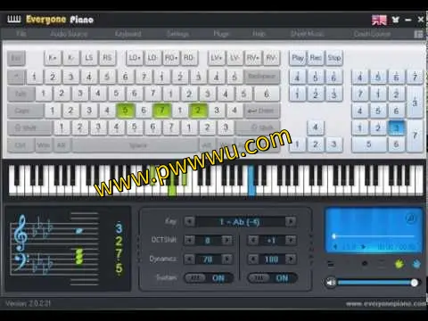 免费钢琴模拟神器 - Everyone Piano:海量曲谱支持,电脑键盘即兴演奏-泡玩网