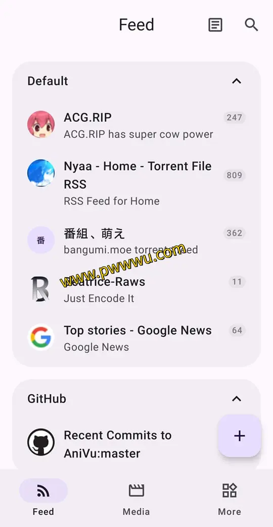 AniVu – Android 番剧订阅下载神器,RSS 订阅与媒体播放一体化体验