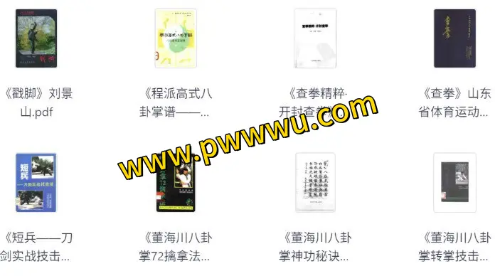 武术类传统文化书籍合集分享